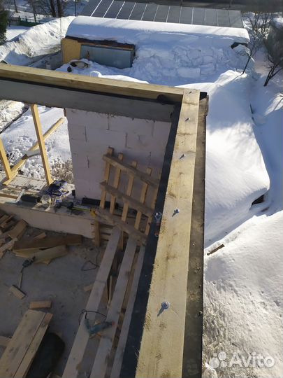 Кладка газоблока, кирпича