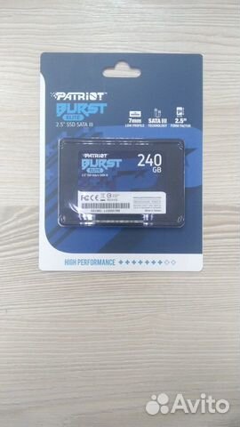 SSD 240GB 2.5" Patriot Memory Burst Elite 240 гб
