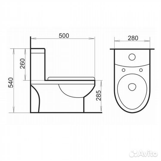 Детский унитаз моноблок Comforty 2311B голубой