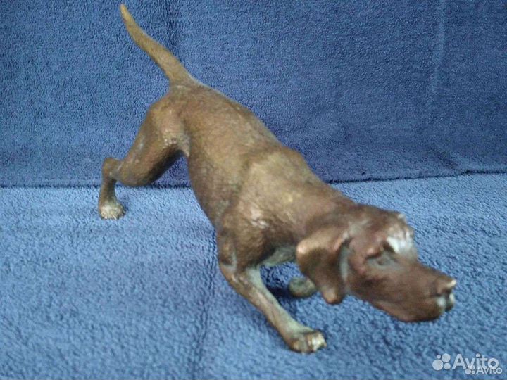 Бронзовая фигурка охотничий собаки до 1917г