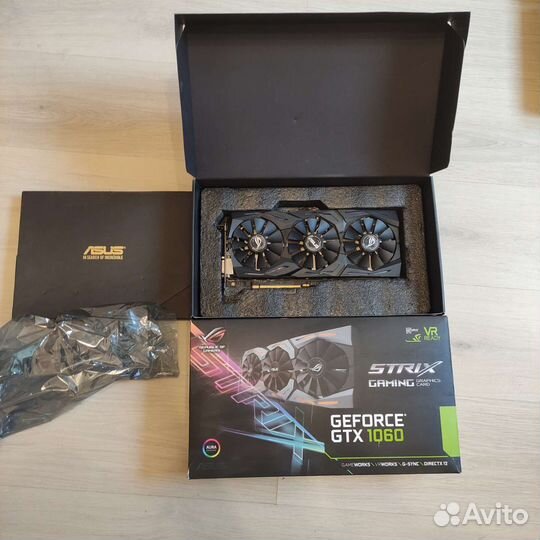 Видеокарта gtx 1060 6gb asus strix