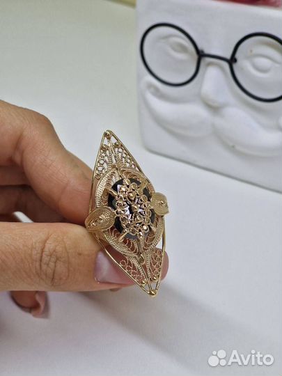 Золотое кольцо маркиз 585