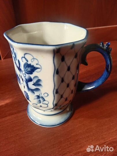 Кувшин Петушок, бокал, фарфор Гжель СССР