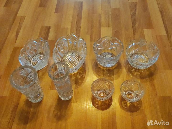 Вазы хрусталь разные