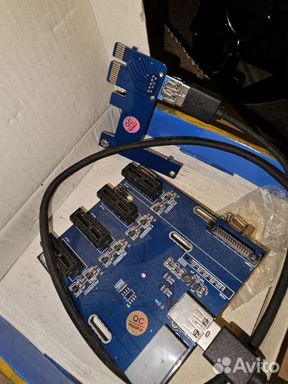 Переходник card PCI-e 2.0 - 4xPCI-e x1