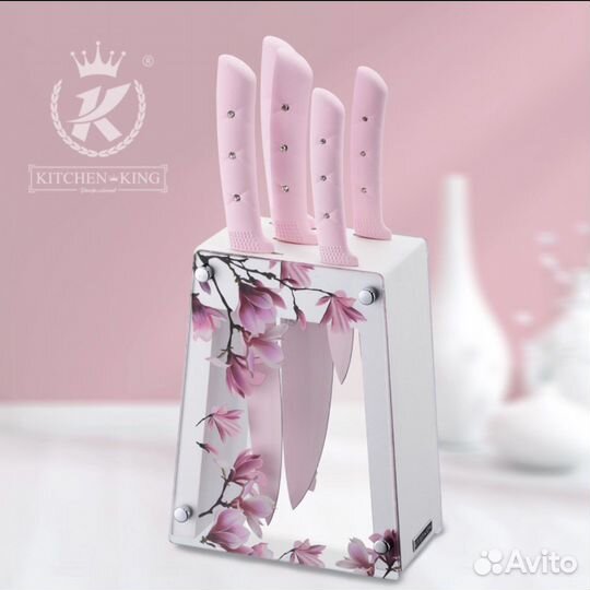 Набор кухонных ножей с подставкой