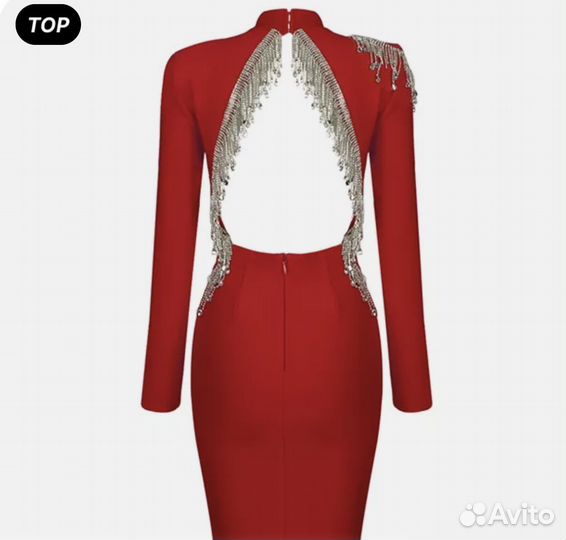 Вечернее красное платье