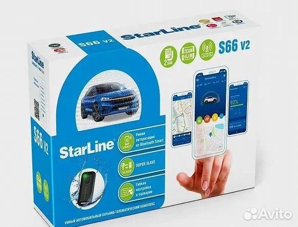 Автосигнализация StarLine S66 V2 BT 2CAN+4LIN GSM