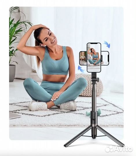 Монопод штатив Telesin Vlog Selfie Stick Tripod 1