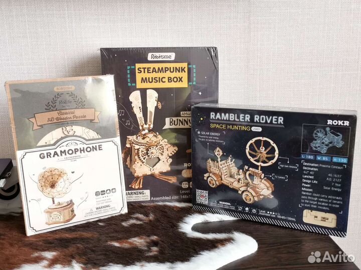 Деревянный конструктор Robotime, пазл на подарок