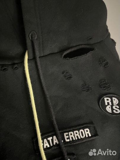 Raf Simons x Smiley Patch damage hoodie SS20