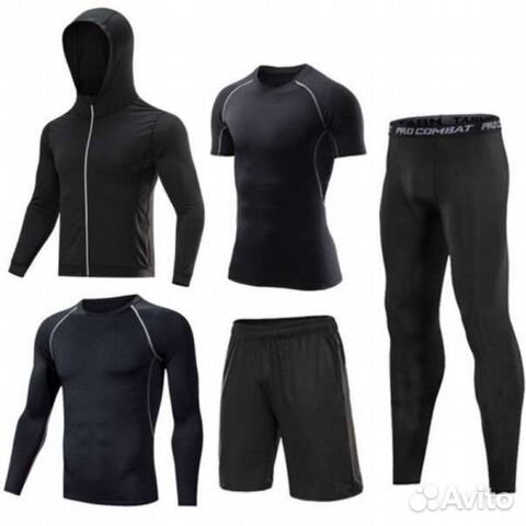 Рашгард 5 в 1 мужской спортивный костюм