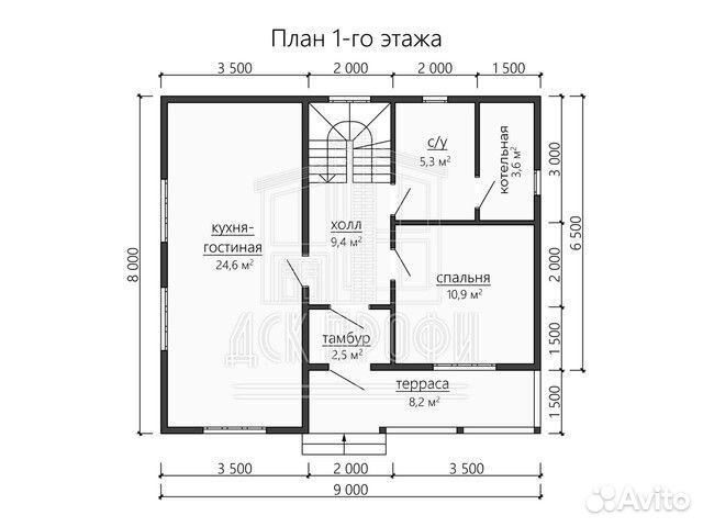 Каркасный дом под ключ 124м2 с балконом