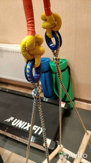 Качель деревянная, подвесная