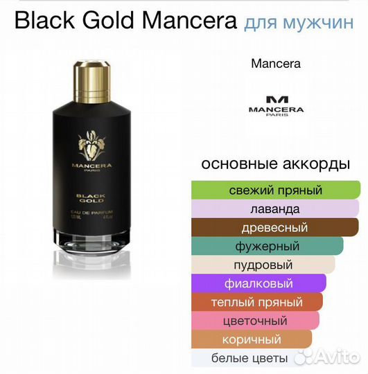 Mancera Black Gold тестер