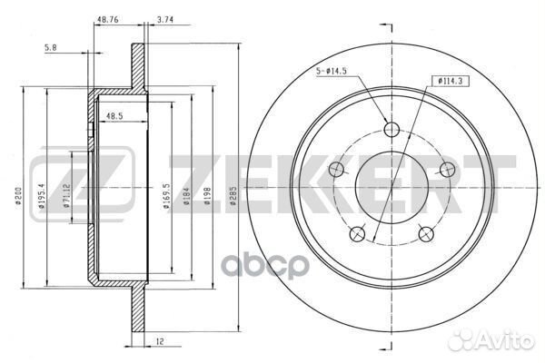Диск торм. зад. Ford Explorer II 94- bs-5918 Ze