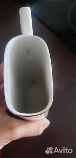 Кружка с трубочкой Чехия стекло