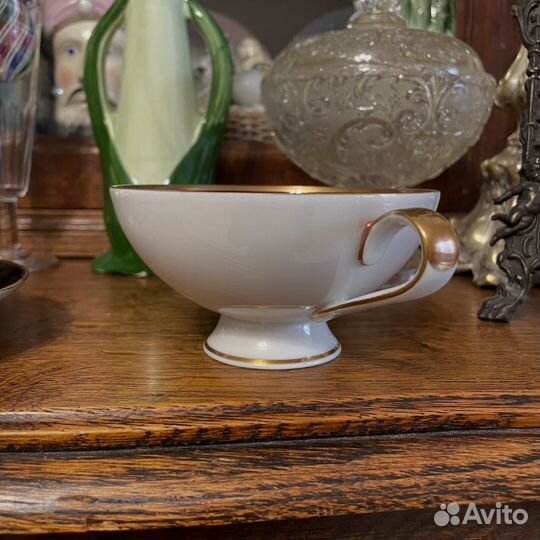 Старинная чайная пара черное крытьё