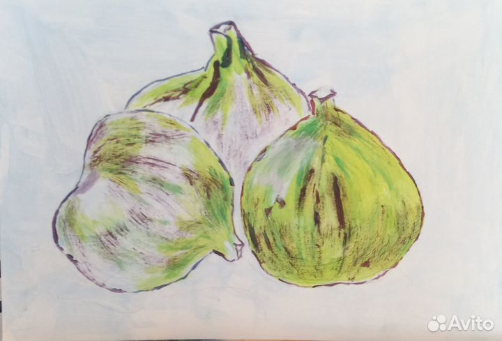 Небольшая картина этюд акрилом