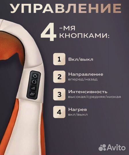 Массажер для шеи и спины / новый / вибромассажер