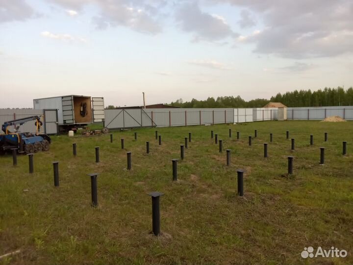 Винтовые сваи/Установка винтовых свай