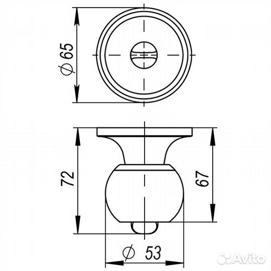 Защелка межкомнатная ajax 6082 ав-Е кл-фикс бронза
