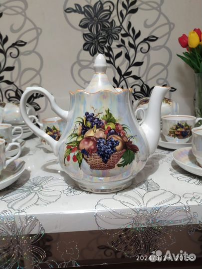 Чайный сервиз СССР фрукты 27 предметов