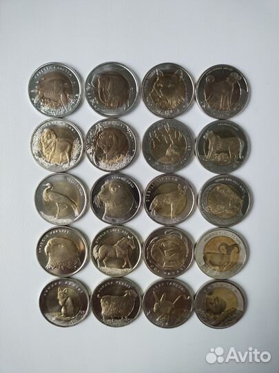 Набор 1 лира Турции Красная книга