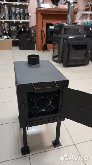 Печь походная с трубами
