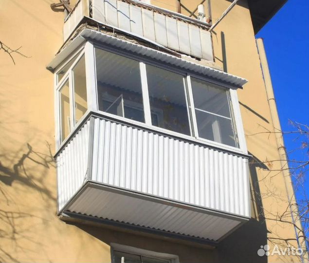 Остекление алюминиевое с отделкой