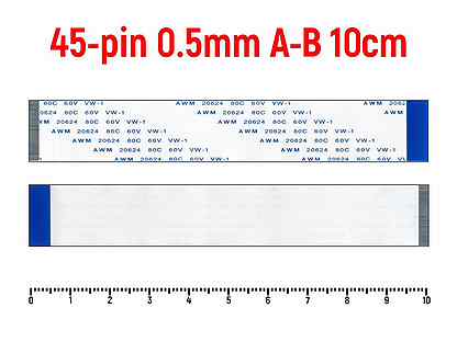 Шлейф FFC 45-pin Шаг 0.5mm Длина 10cm Обратный A-B