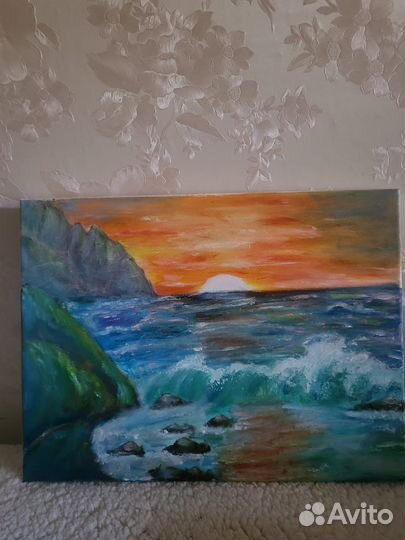 Картина маслом на холсте пейзаж