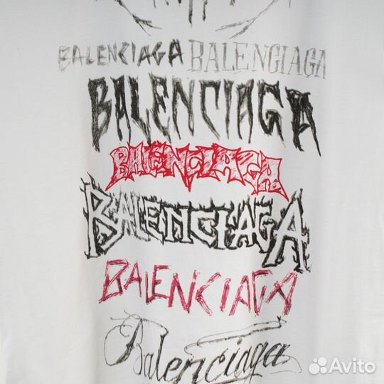 Футболка Balenciaga DIY Metal белая