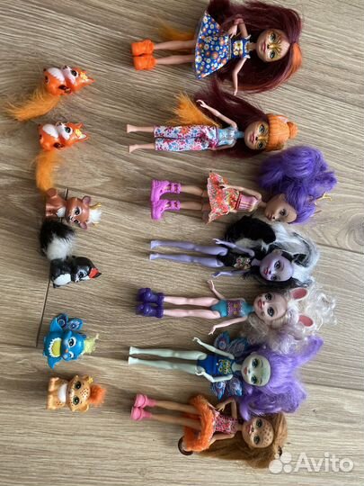 Куклы enchantimals оригинал + питомцы к ним