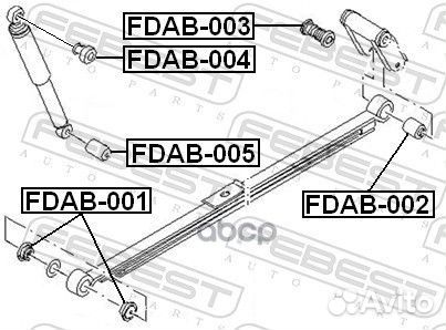 Fdab-005 сайлентблок заднего амортизатора\ For