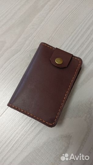 Обложка из натуральной кожи для пропуска