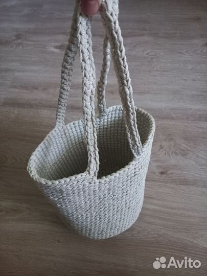 Сумка шопер вязаная