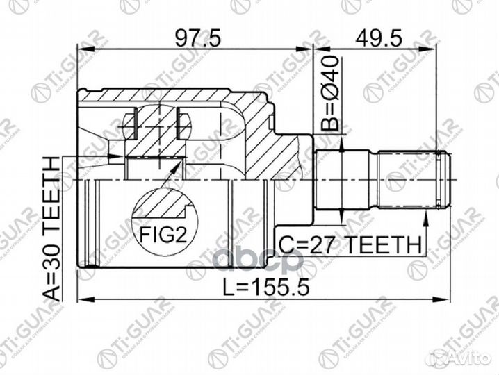 ШРУС TG-IN4401R / 0311-hrvatrh * TiGuar TG-IN44