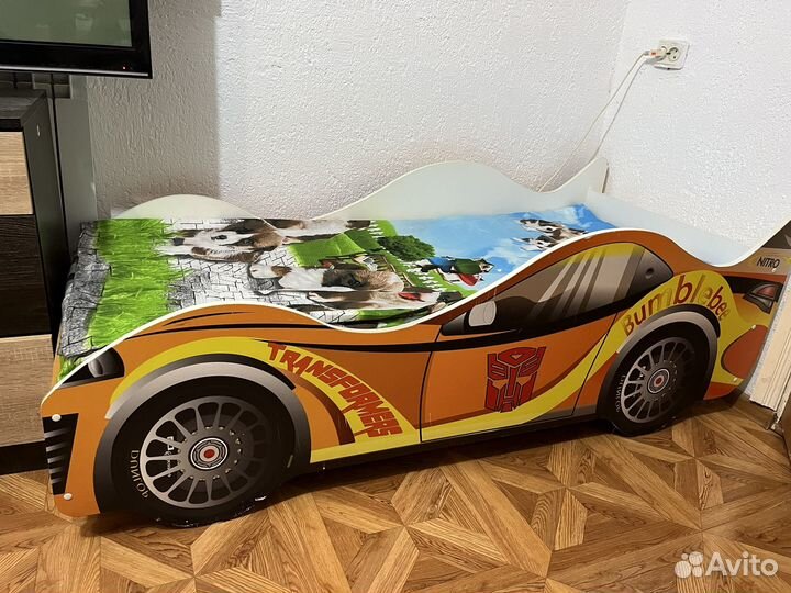 Детская кровать от 3 лет машинка