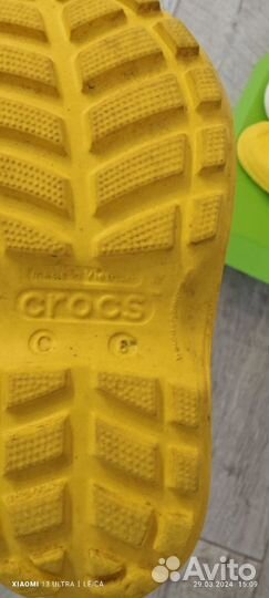 Детские резиновые сапоги crocs