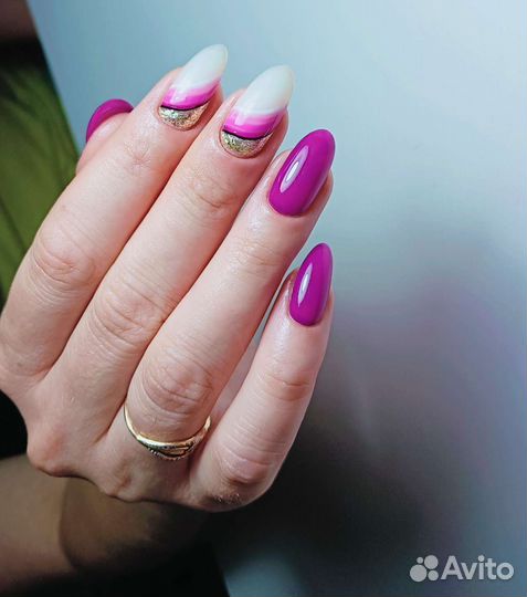 Маникюр на дому, гель лак