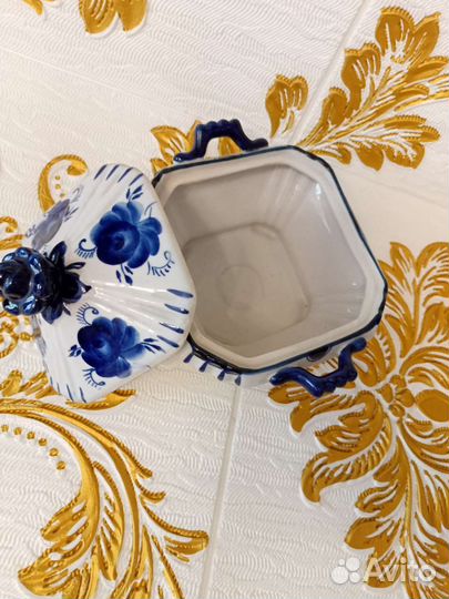 Сахарница СССР Гжель