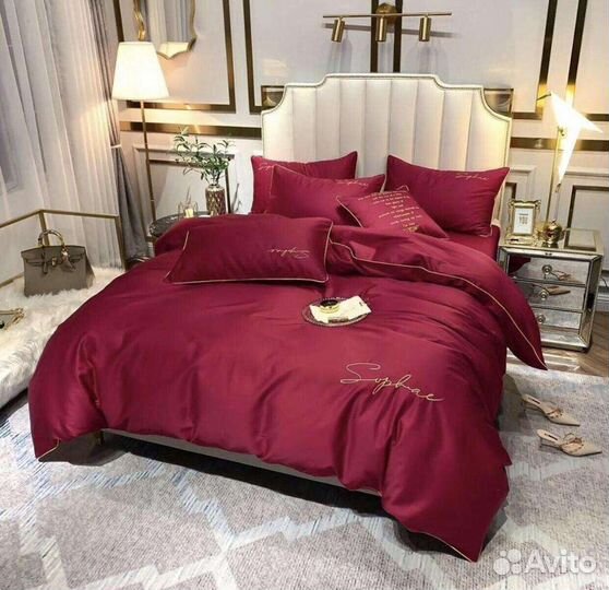 Постельное белье евро сатин жатка