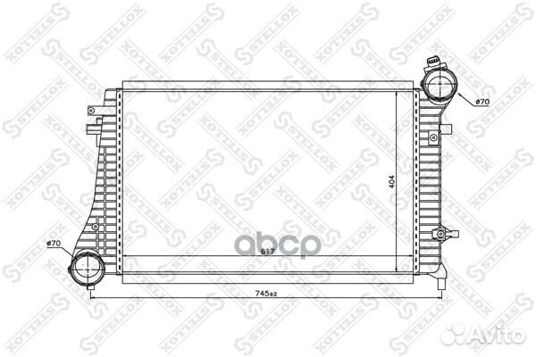 Интеркулер VW Caddy/Golf/Jetta/Passat 1.9TDi 0