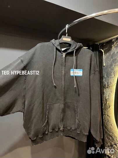 Vetements зип худи оверсайз Premium