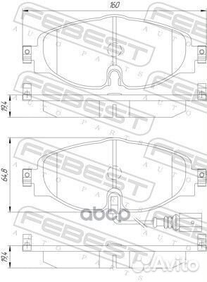 1701-8VF колодки дисковые передние Audi A3 12