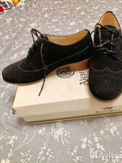 Туфли женские 38 размер черные замшевые