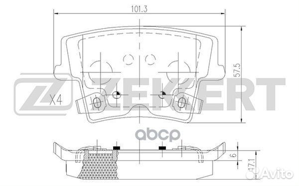 Колодки торм. диск. задн. Chrysler 300 C I-II 0