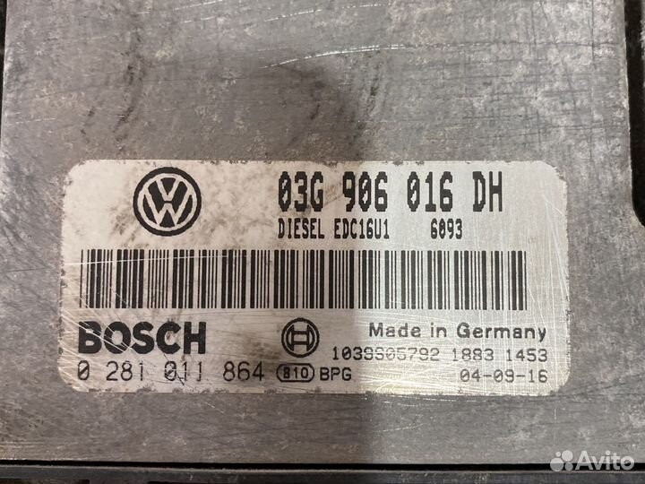 Эбу 03G906016DH Seat 1.9tdi BJB