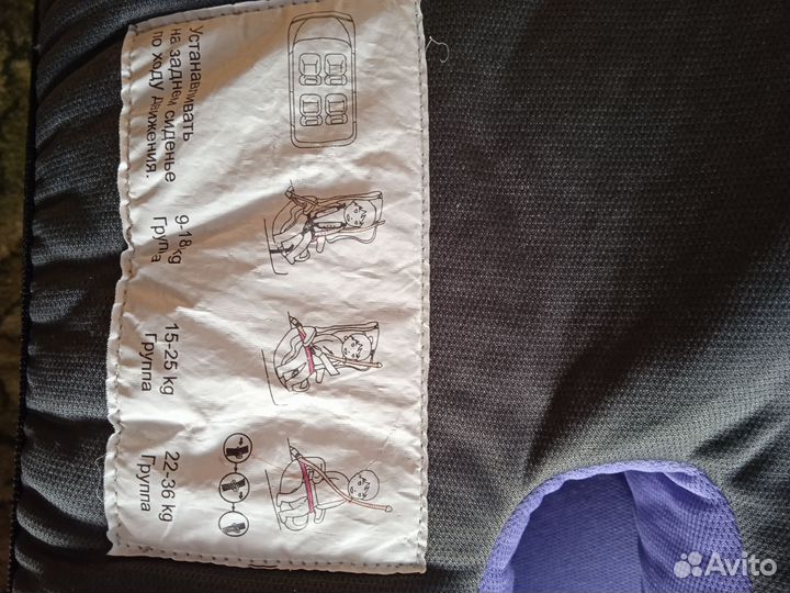 Детское автокресло 9 до 36 кг бу